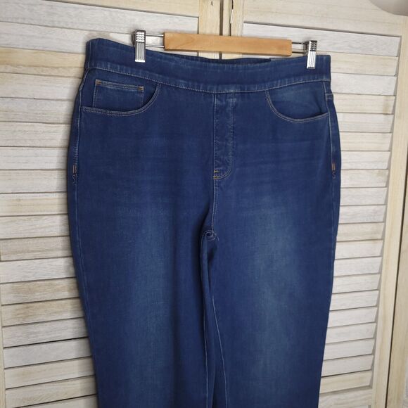 Soft Surroundings The Ultimate Relaxed Straight Jeans Pull On Sz Large 14/16 NWT - Picture 2 of 7